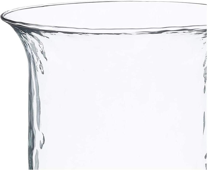 First of a Kind Small Glass Hurricane Pillar Candle Holder with Rustic Metal Insert, Perfect as a Centerpiece - Image 3